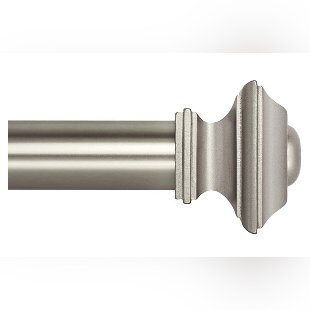 Square Curtain Rod Set - Satin Nickel - 28 to 48 inches